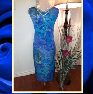 Koret Royal Blue and Gold Dress M